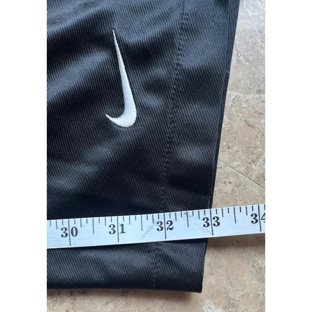 Vtg Nike Team Sports Break Away Snap Pants Mens XL Black Swoosh 90s Shimmer